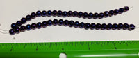 Glass Purple Iris 6mm Round Strand