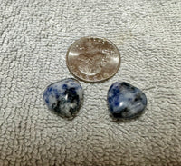 Blue Sodalite Heart Pair