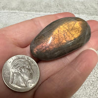 Orange Labradorite Palmstone #11