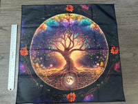 Colorful Tree of Life  Altar/Tarot Tapestry Cloth