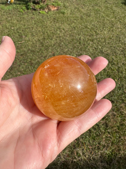 Honey Calcite Sphere #6