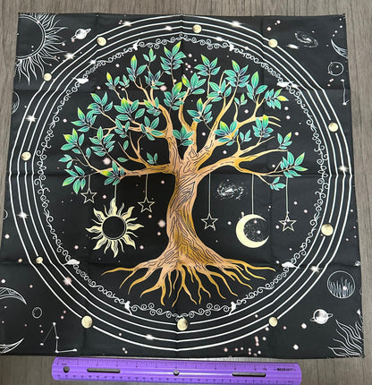 Tree of Life Altar/Tarot Tapestry Cloth