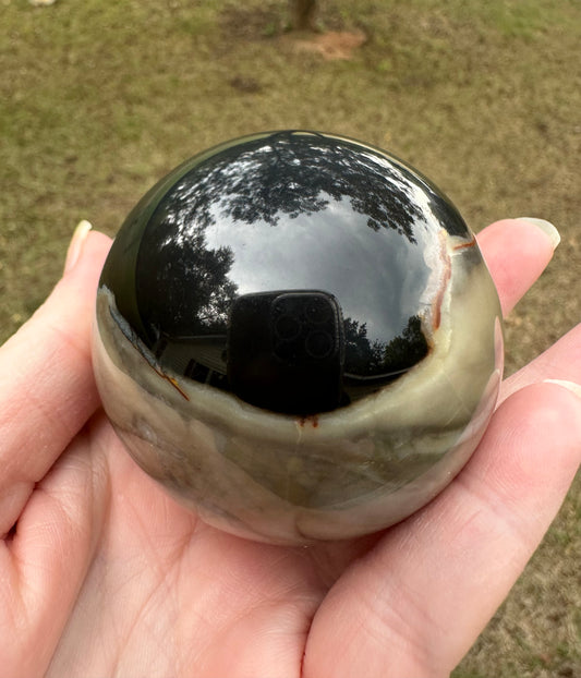 Volcano Agate Sphere UV Reactive #5