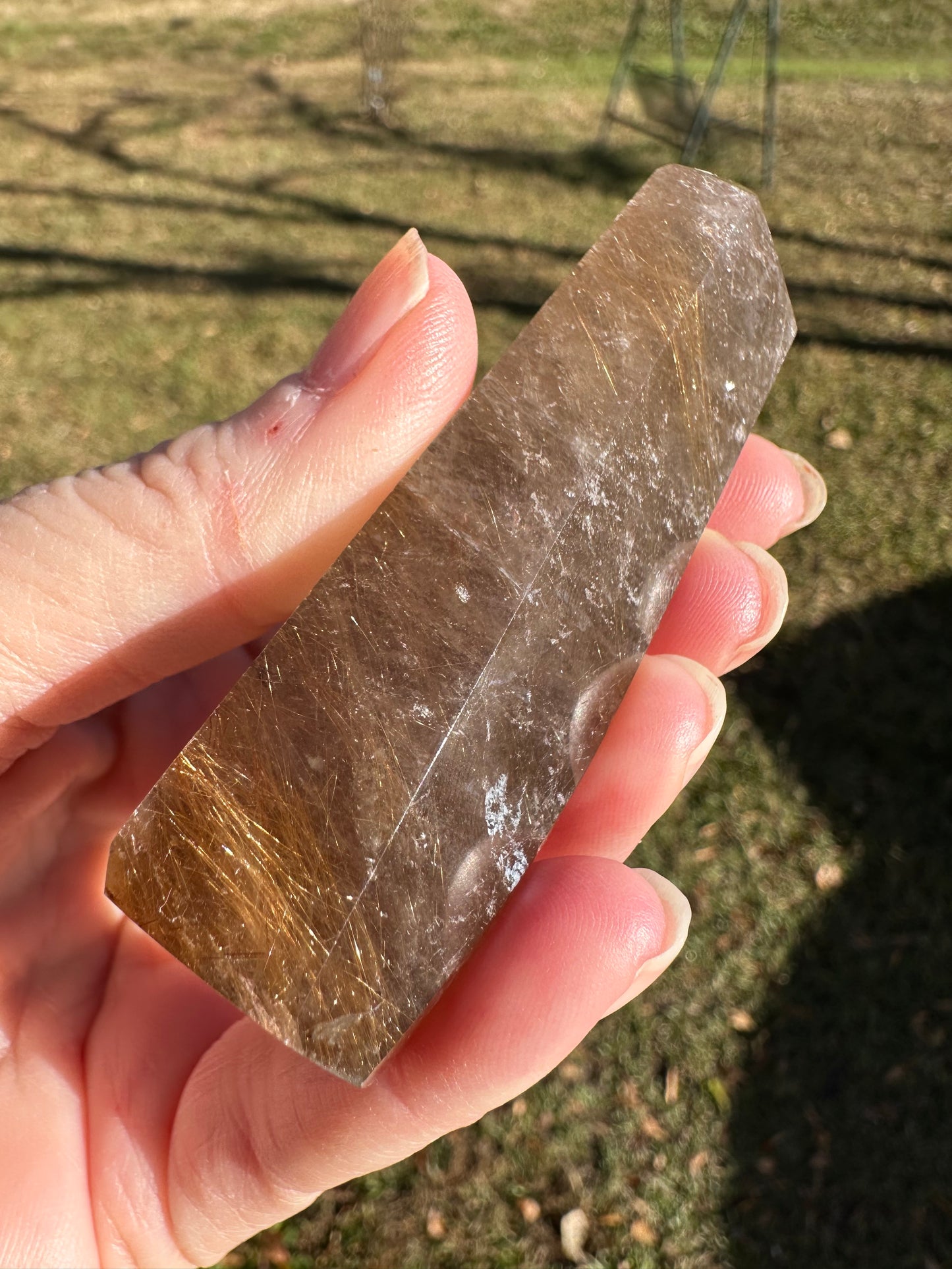 Gold Rutilated Quartz Point #3