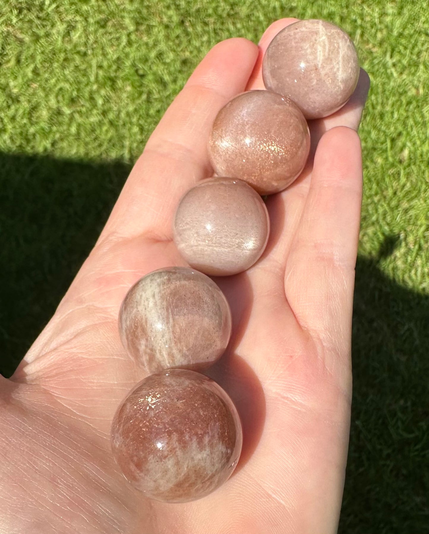 Sparkling Sunstone Spheres