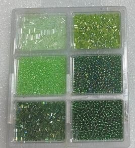 Green Seed/Tube Beads