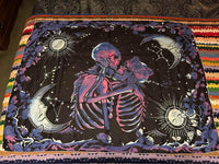 Skeleton and Moon Tapestry