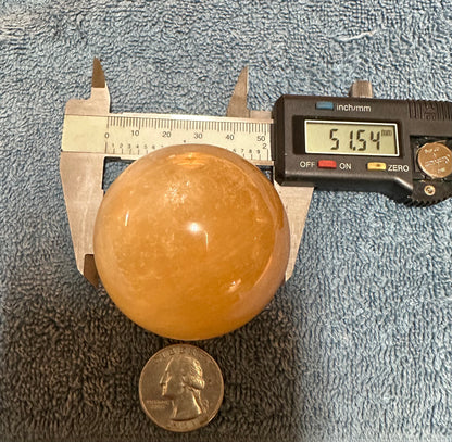 Honey Calcite Sphere #5