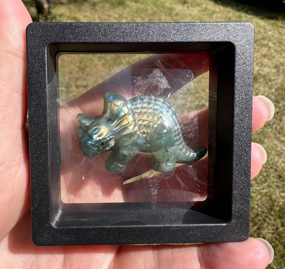 Carved Labradorite Triceratops