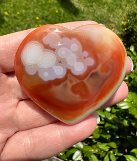 Carnelian Heart Palm Stone #15