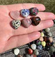 Small Puffy Gemstone Hearts