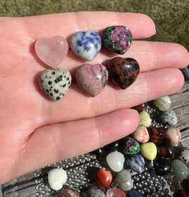 Small Puffy Gemstone Hearts