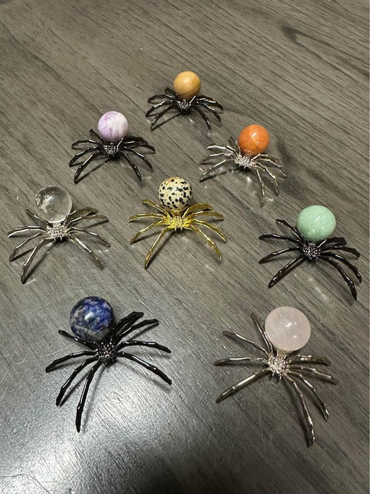 Spider with Gemstone Sphere