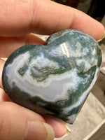 Moss Agate Heart #1