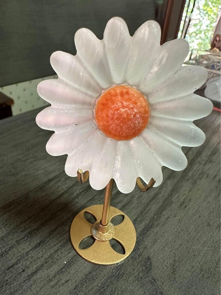 Selenite Flower with Stand