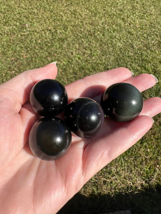 Rainbow Obsidian Spheres Large