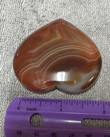 Carnelian Heart Palm Stone #12