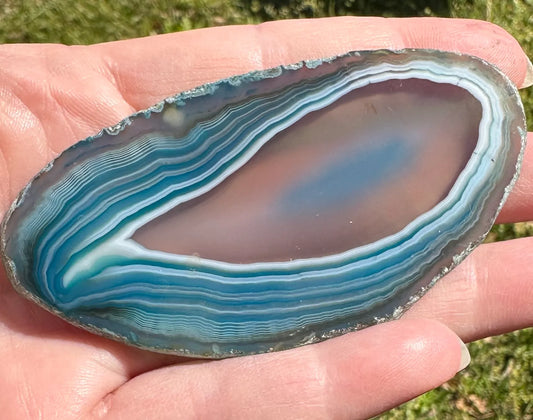 Blue/Teal Agate Slice #8