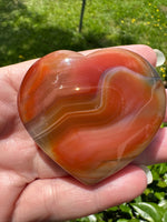 Carnelian Heart Palm Stone #7