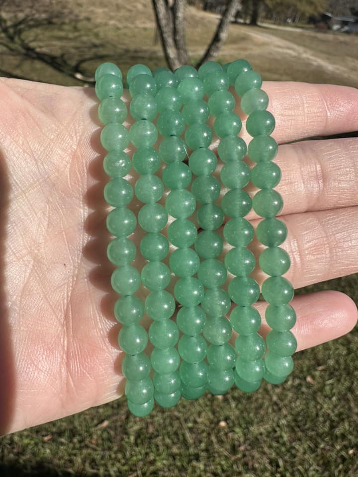 Green Aventurine Stretch Bracelets 6mm 7.5”