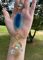 Blue Agate Slice Sun Catcher