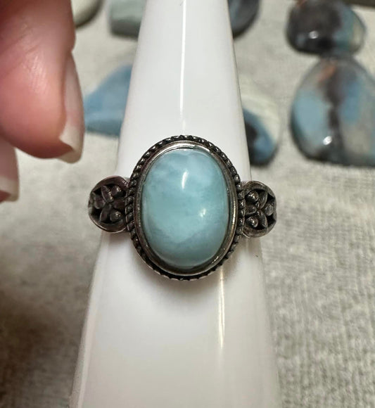 Natural Larimar Ring #2