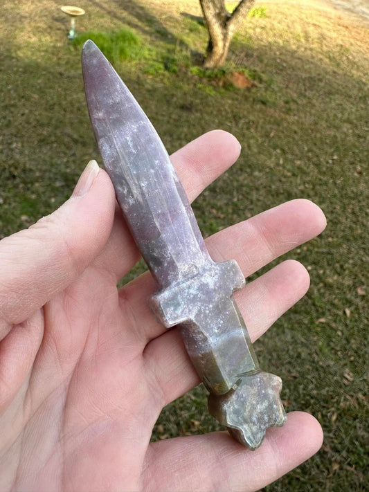 Ocean Jasper Carved Knife