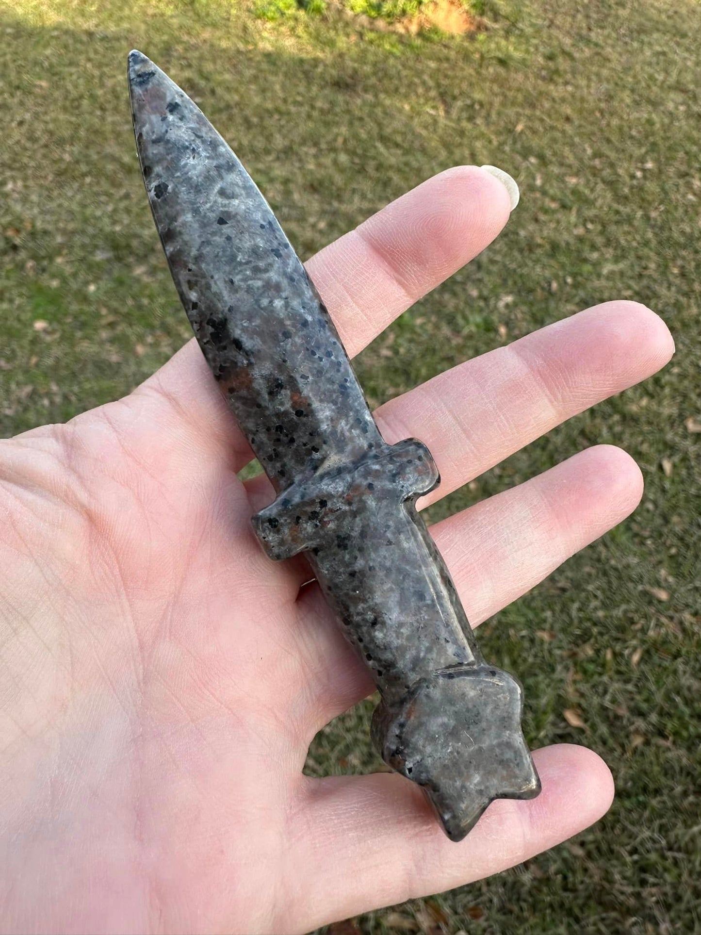 Flame Stone aka Yooperlite Carved Knife