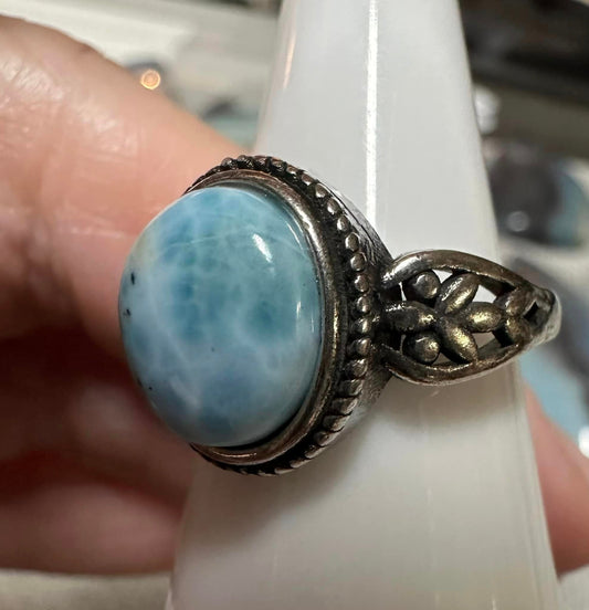 Natural Larimar Ring #5