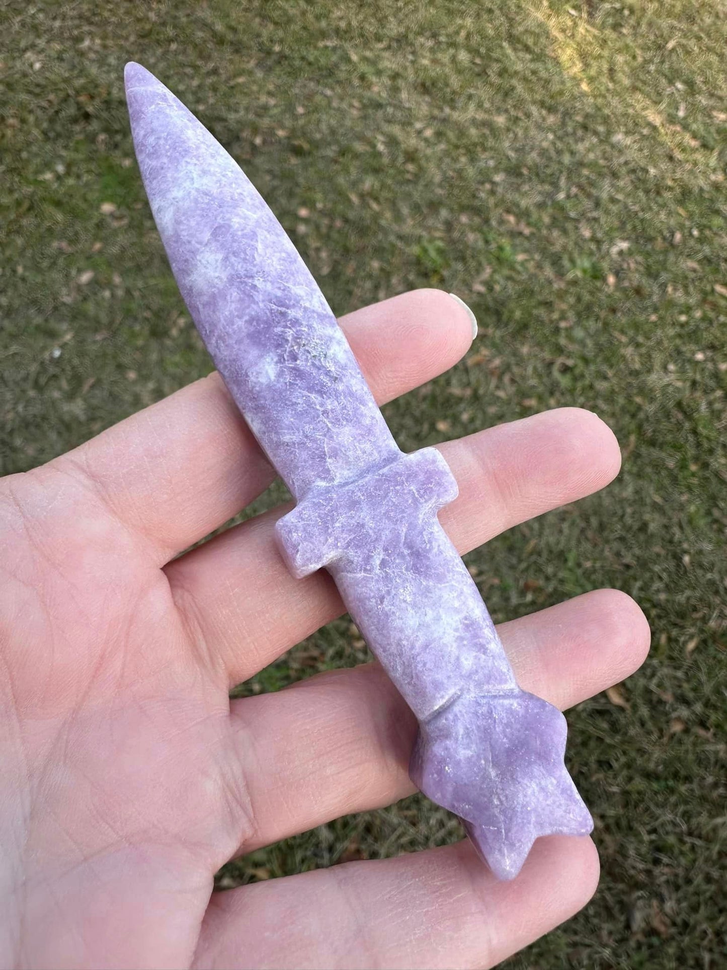 Lepidolite Carved Knife