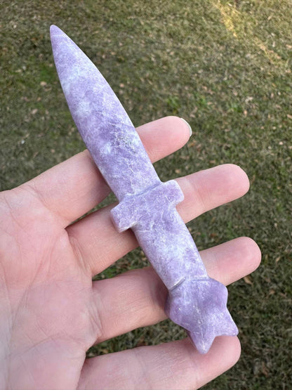 Lepidolite Carved Knife