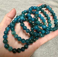 Blue Apatite 8mm Bead Bracelets