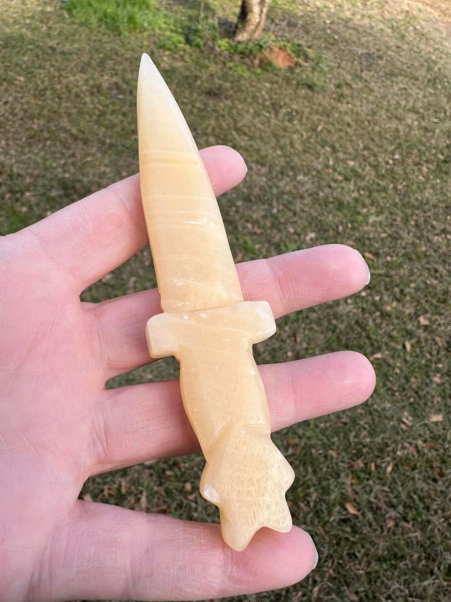 Calcite Carved Knife