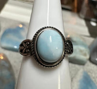 Natural Larimar Ring #8