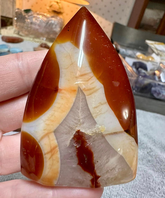 Carnelian Mixed Agate Arrow Tower #6