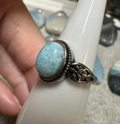 Natural Larimar Ring #6