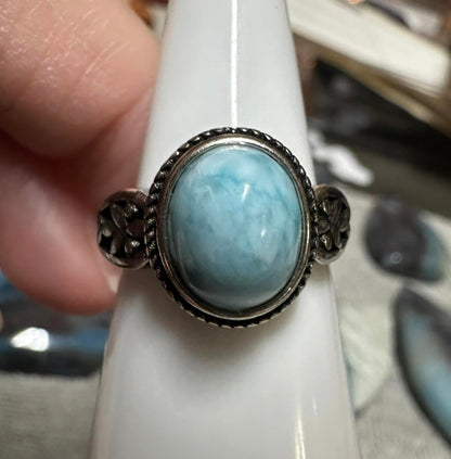 Natural Larimar Ring #10