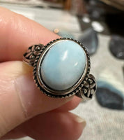 Natural Larimar Ring #8