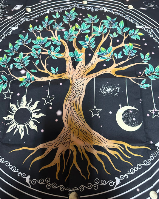 Tree of Life Altar/Tarot Tapestry Cloth