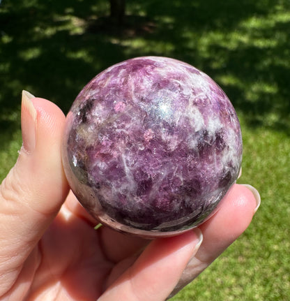 Spark Lepidolite Sphere #2