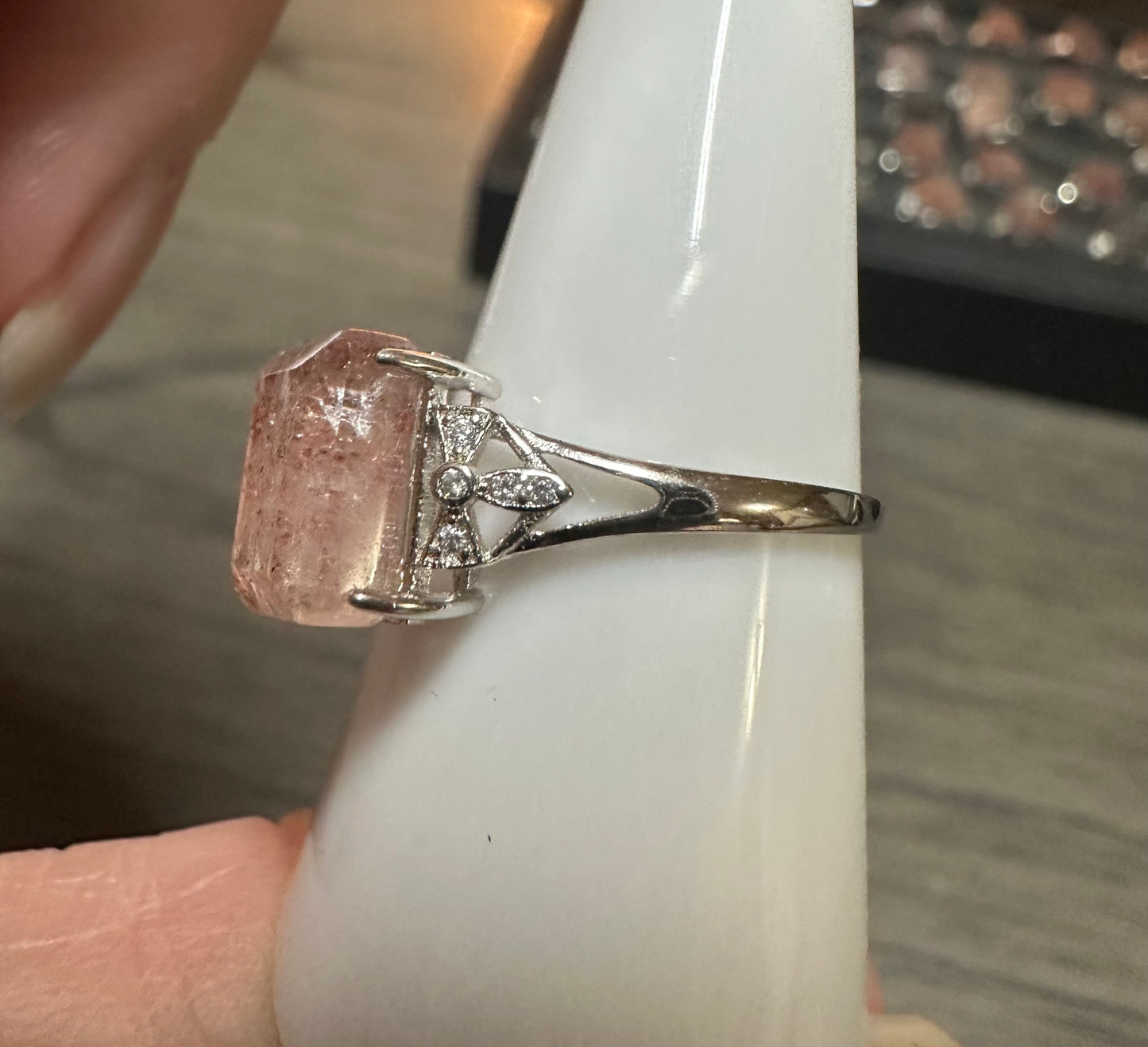 Sterling 925 Super 7 Strawberry Quartz Ring #18