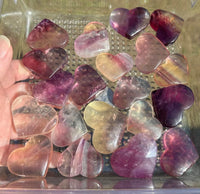 Candy Fluorite Carved Hearts