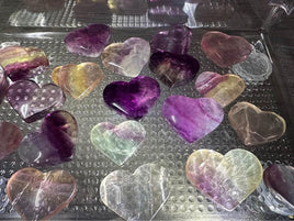 Candy Fluorite Carved Hearts