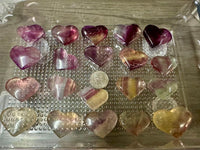 Candy Fluorite Carved Hearts