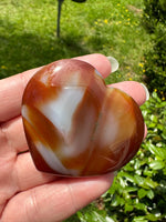 Carnelian Heart Palm Stone #9