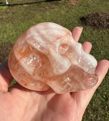 Unique Fire Quartz Skull #4