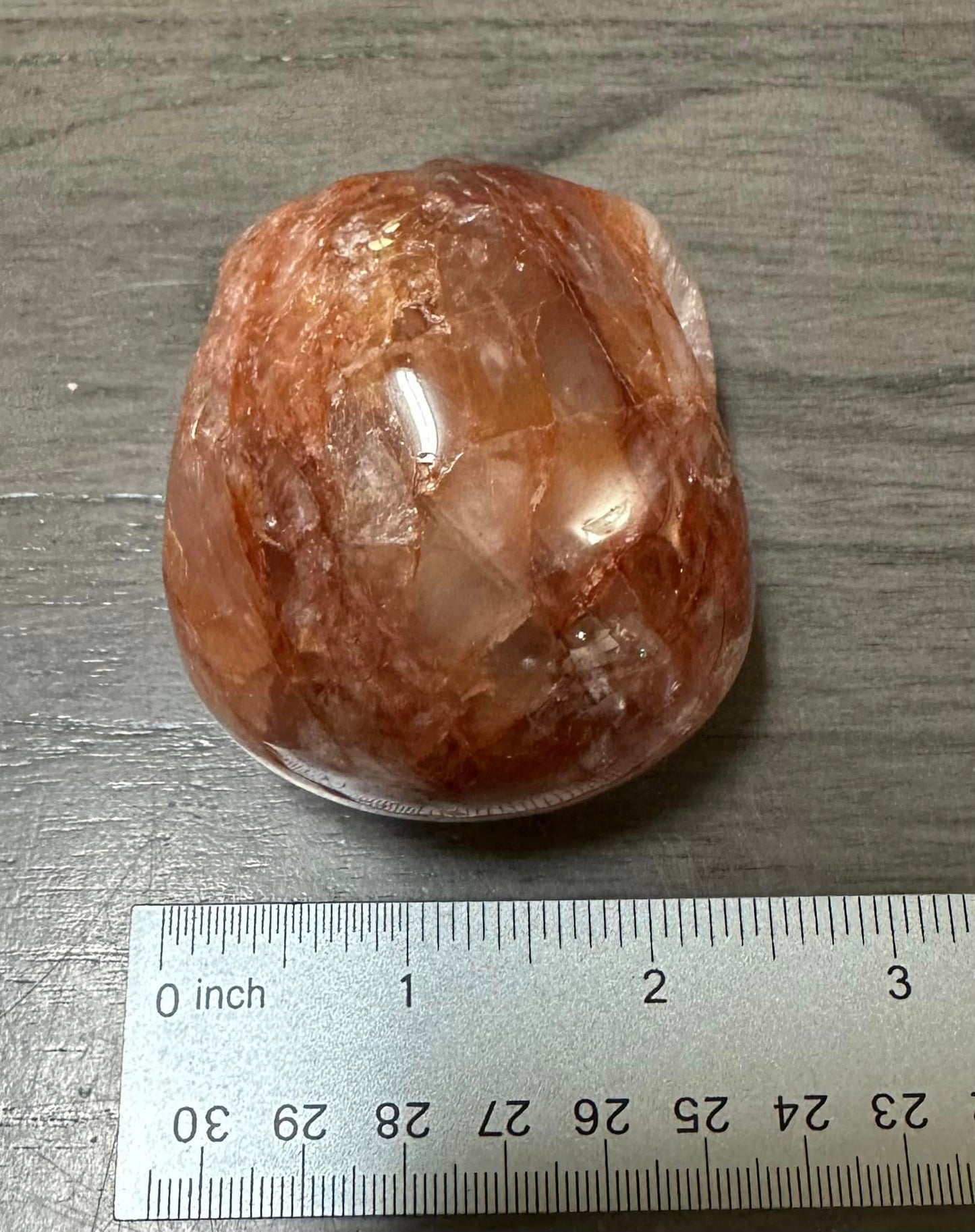 Unique Fire Quartz Skull #5