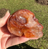 Unique Fire Quartz Skull #5