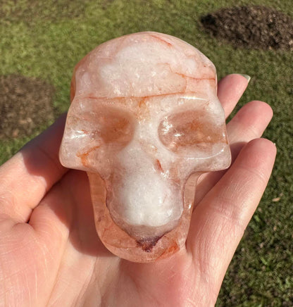 Unique Fire Quartz Skull #4