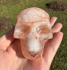 Unique Fire Quartz Skull #4